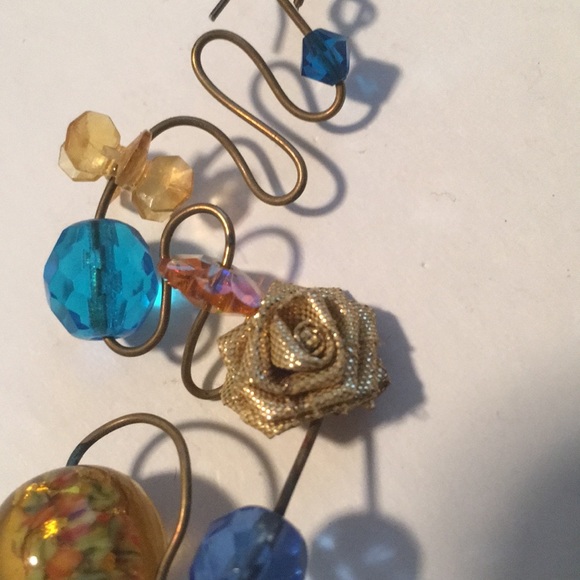 Long Beaded One of a Kind Earrings. - Picture 2 of 3